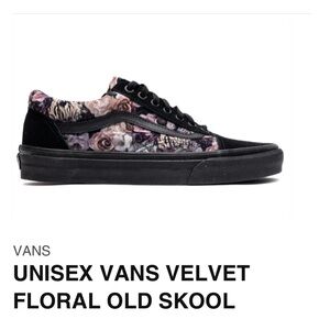 Unisex Vans Velvet Floral Old Skool. Men’s 7.5 Women’s 9.0 NWOB